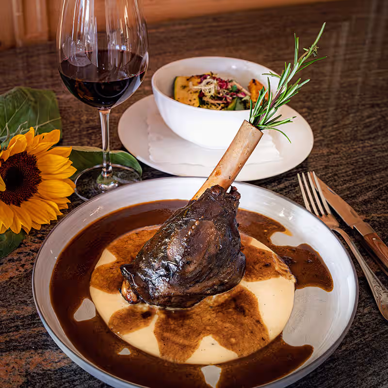 Restaurant Thresl geschmorte Lammstelze